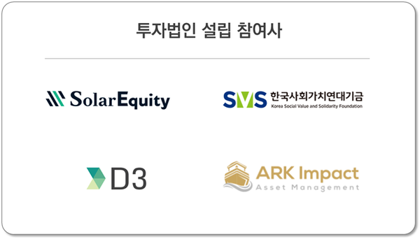 (재)한국사회가치연대기금, 솔라에쿼티(주), ㈜디쓰리쥬빌리파트너스, 아크임팩트자산운용㈜ 등과 중소기업 공장 지붕형 태양광 보급을 위한 투자법인을 출범한다./이미지=한국사회가치연대기금
