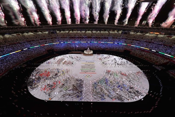23일 밤 개막한 2020도쿄올림픽 개막식 장면. / 출처=2020 도쿄올림픽 홈페이지