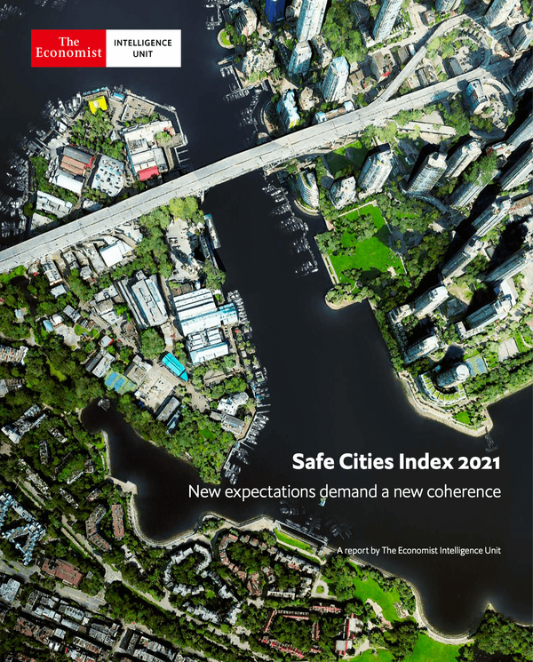 이코노미스트 인델리전스 유닛(EIU)이 발간한 ‘안전한 도시 지수 2021’. / 출처=이코노미스트