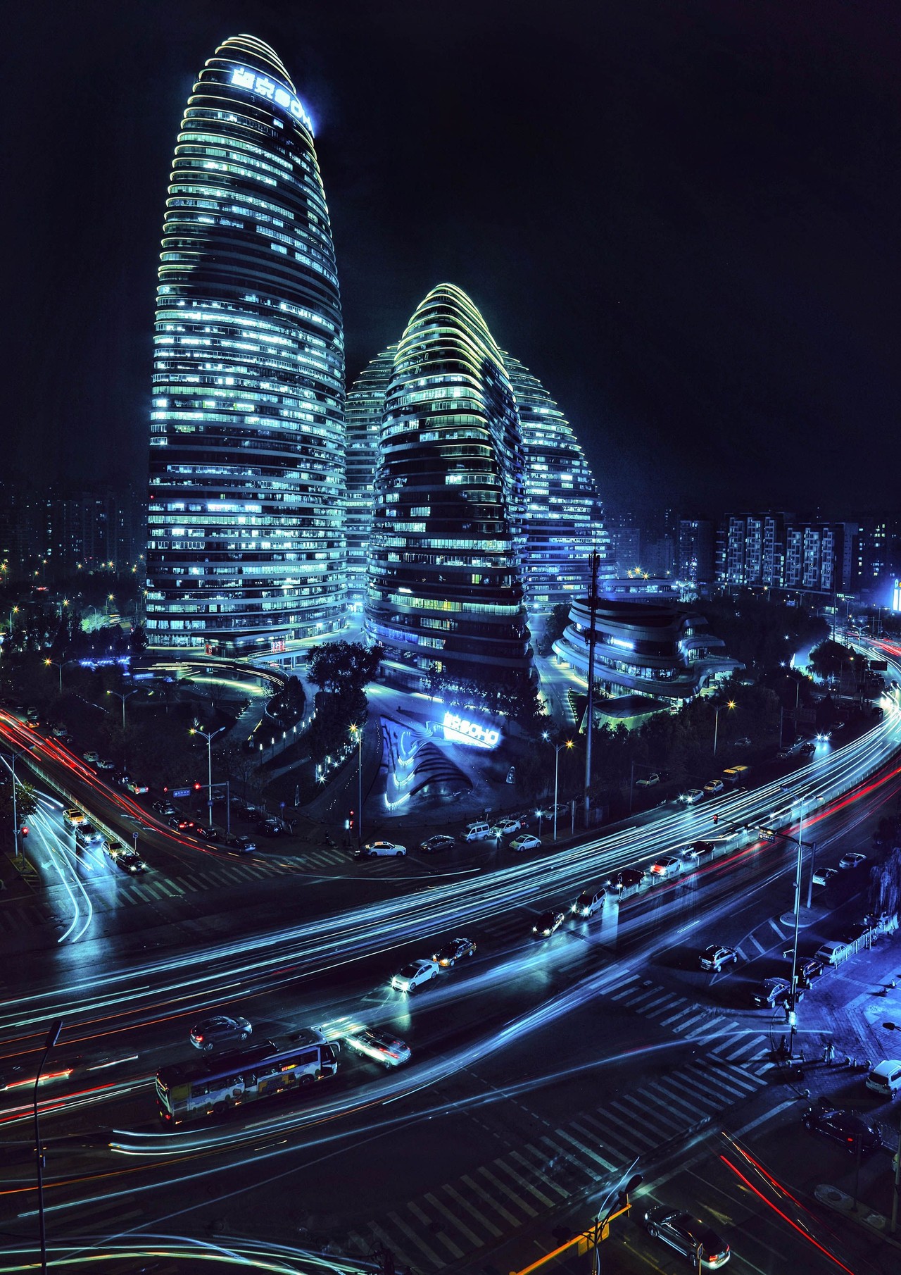 중국 대도시 야경 저속 촬영 사진 / pexels 제공