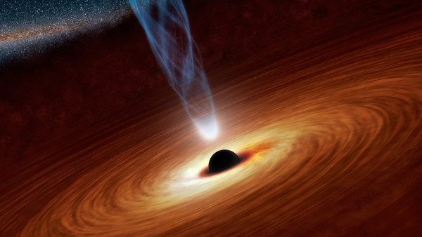 Imagine um buraco negro supermassivo.  (Imagem =ESA)