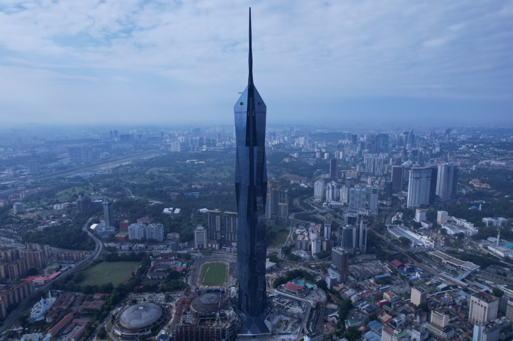 Una vista panorámica de Merdeka 118, el segundo edificio más alto del mundo.  Foto cortesía de Samsung C&T