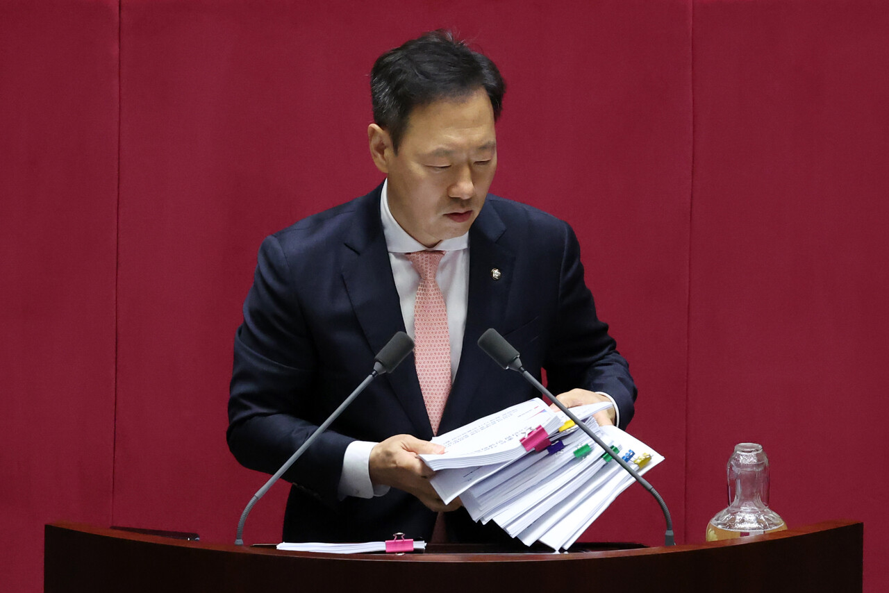 필리버스터 준비하는 박수민 의원/사진=뉴시스