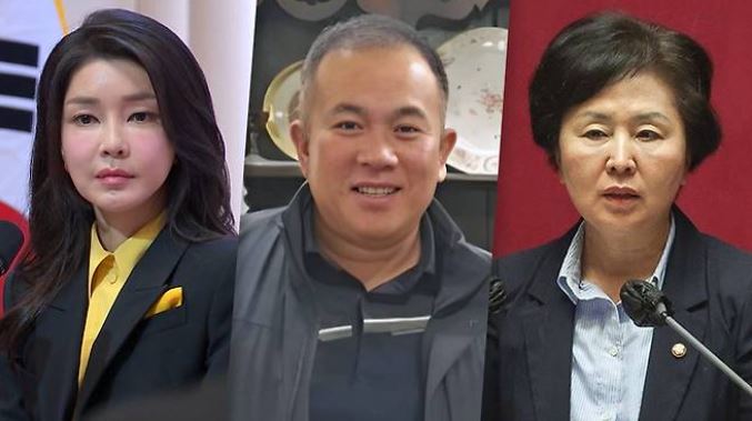 김건희 여사, 명태균 씨, 김영선 전 의원./MBC자료사진