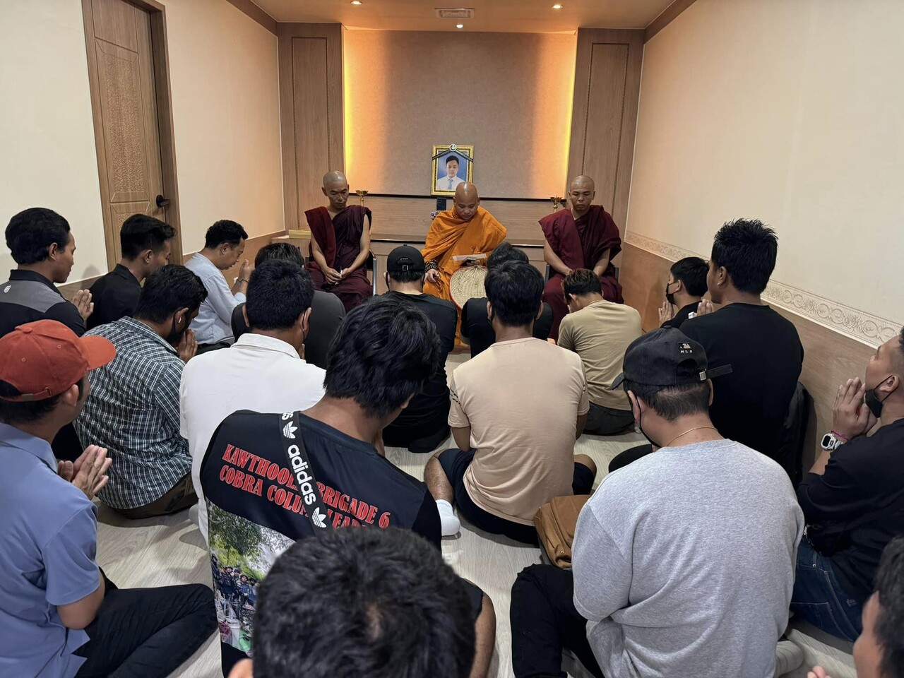 지난 9월 10일 대구 미얀마사원에서 구미 Son Daw Thanta Aung 남편 고예민 씨의 장례식이 거행됐다. /출처=페이스북 https://www.facebook.com/zawmoeaungkorea   