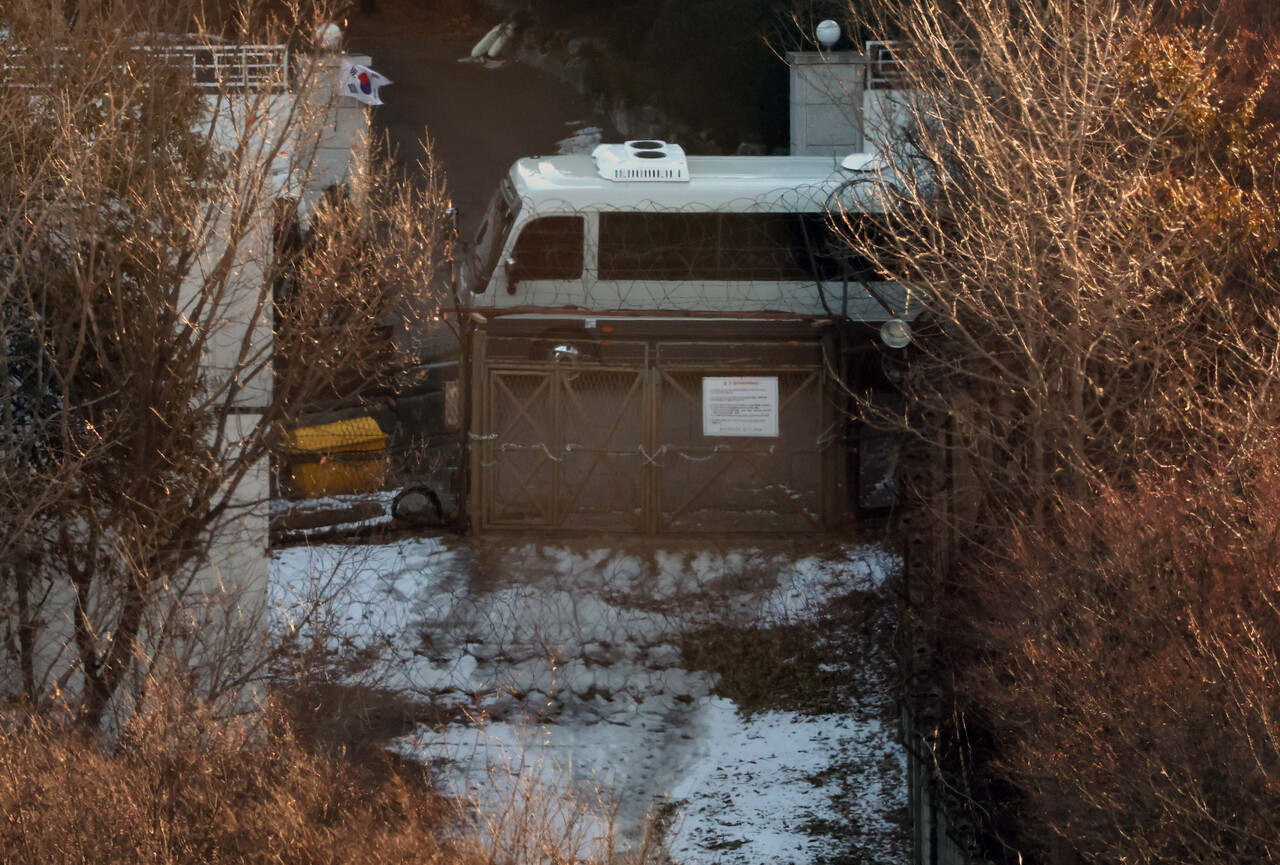 9일 오전 서울 용산구 한남동 대통령 관저에 삼엄한 경비가 이뤄지고 있다. 2025.01.09. /뉴시스