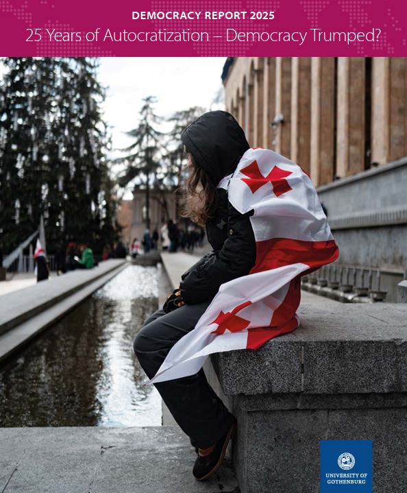 /사진=스웨덴 예테보리대학 민주주의 다양성 연구소 '민주주의 보고서 2025' 표지