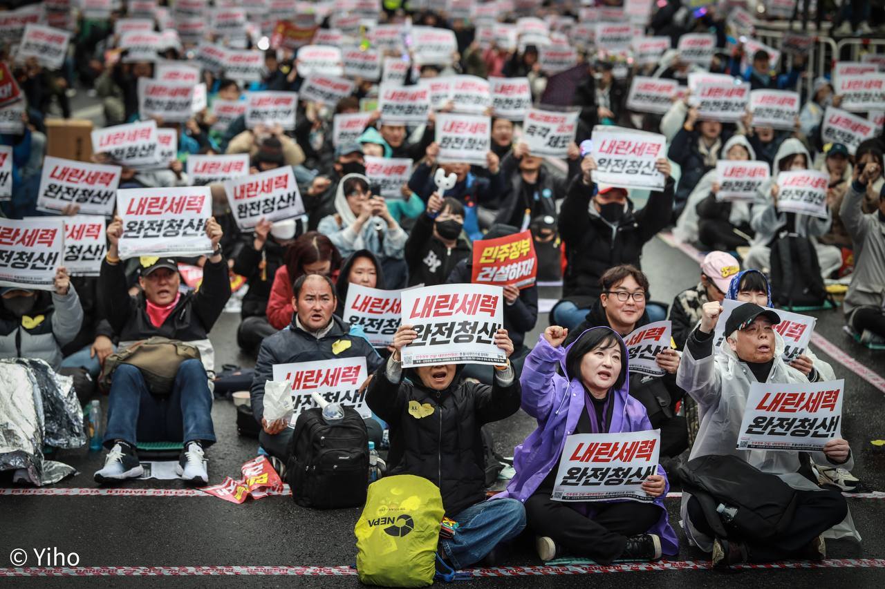 지난 5일 서울시청역 7번 출구 인근에서  열렸던 민주정부건설 내란세력청산 134차 촛불대행진./사진=촛불행동
