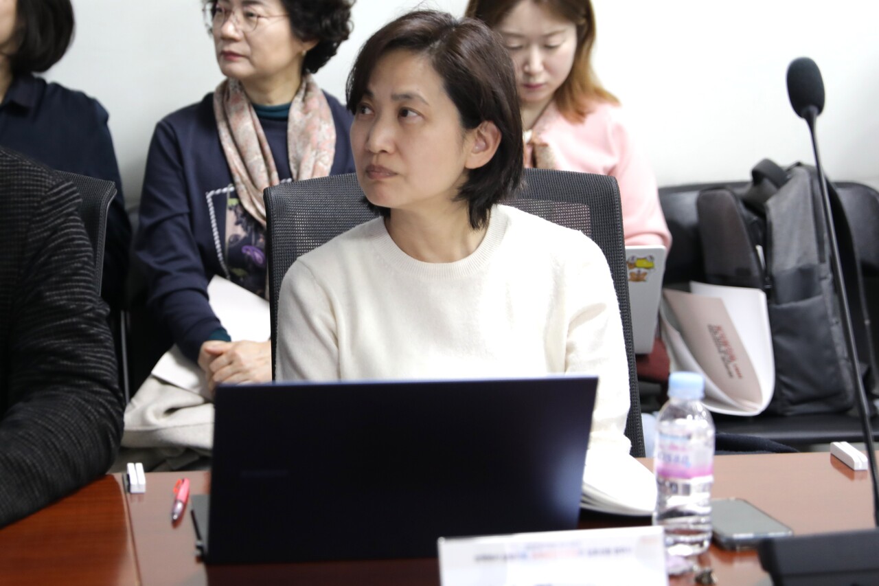 11일 서울 여의도 국회 국회의원관 제3간담회실에서 '정책에서 실행으로, 돌봄통합지원법의 실효성을 말하다' 토론회가 개최됐다. 장숙랑 중앙대 교수. 2025.04.11/사진=조은결 기자